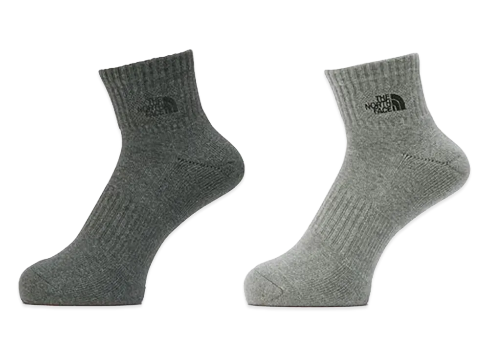 The North Face TNF Logo 2P Ankle Unisex "Dark Heather Grey/Light Heather Grey"