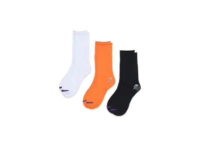 The North Face Purple Label Pack Field Socks 3P "White/Orange/Black"