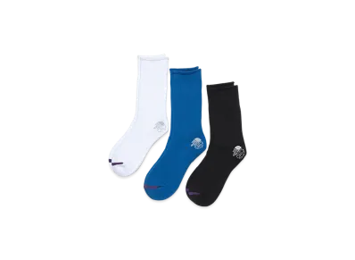 The North Face Purple Label Pack Field Socks 3P "White/Royal Blue/Black"
