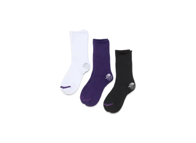 The North Face Purple Label Pack Field Socks 3P "White/Purple/Black"