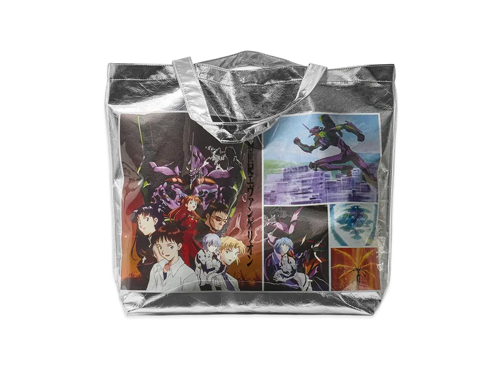 nana-nana x EVANGELION Shopping Tote Bag "Silver"