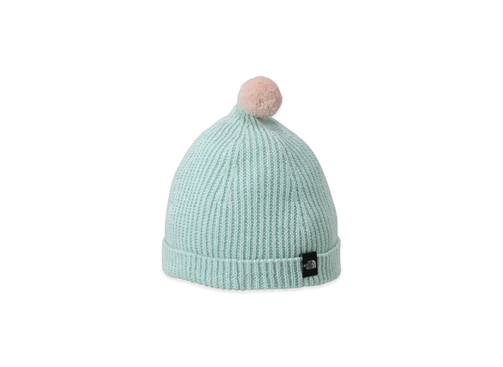 The North Face Kids Baby Pom Pom Cotton Beanie "Opal Frost"