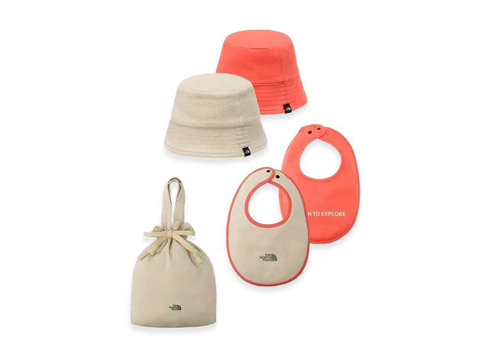 The North Face Hat & Bib Set Baby "Fossil Ivory"