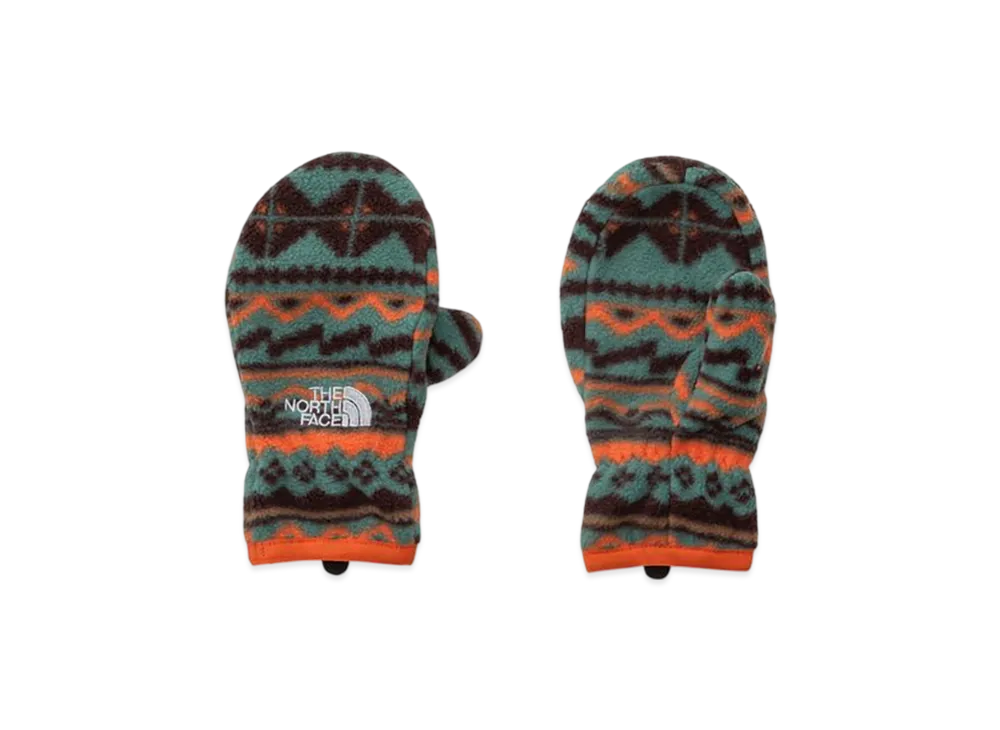 The North Face Kids 200 Micro Fleece Mitt "Geometric Green"
