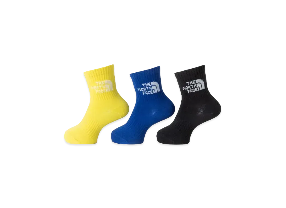 The North Face TNF Jacquard Logo 3P Crew "Multi -Color Black"