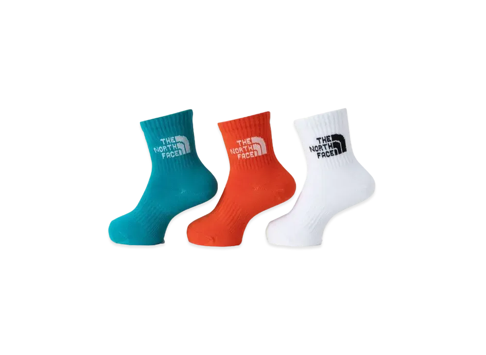 The North Face TNF Jacquard Logo 3P Crew "Multicolor White"