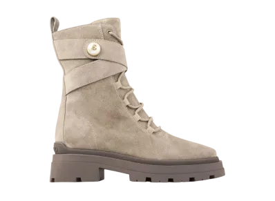 Jimmy Choo Women's Noemi 45 Velvet Suede Ankle Boots "Taupe"