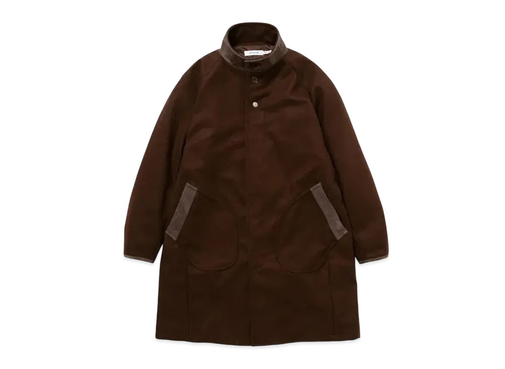 nonnative Stranger Long Coat Wool Beaver With Gore-Tex Windstopper "Brown"
