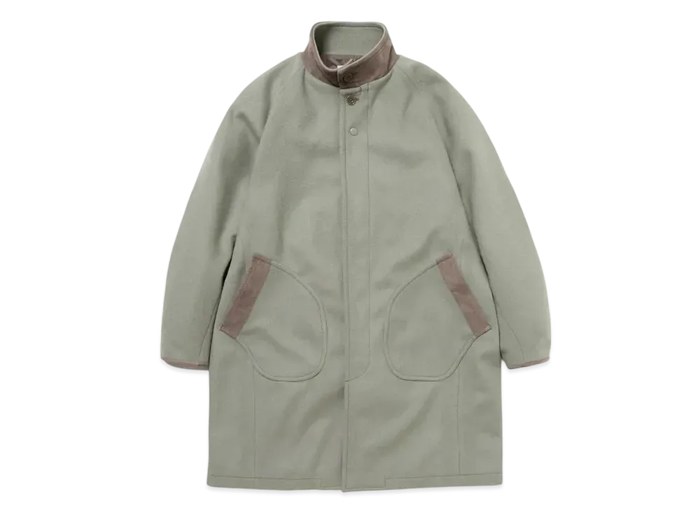 nonnative Stranger Long Coat Wool Beaver With Gore-Tex Windstopper "Khaki"