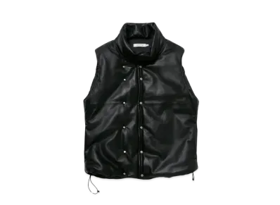 nonnative Hiker Puff Vest Sheep Leather "Black"