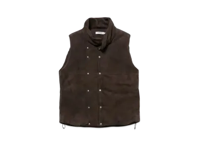 nonnative Hiker Puff Vest Sheep Leather "Brown"