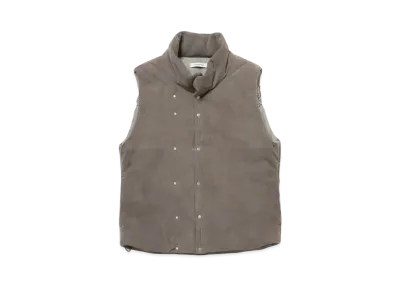 nonnative Hiker Puff Vest Sheep Leather "Khaki"