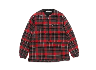 nonnative Hiker Pullover Puff Jacket Cotton Slub Flannel Check "Red"