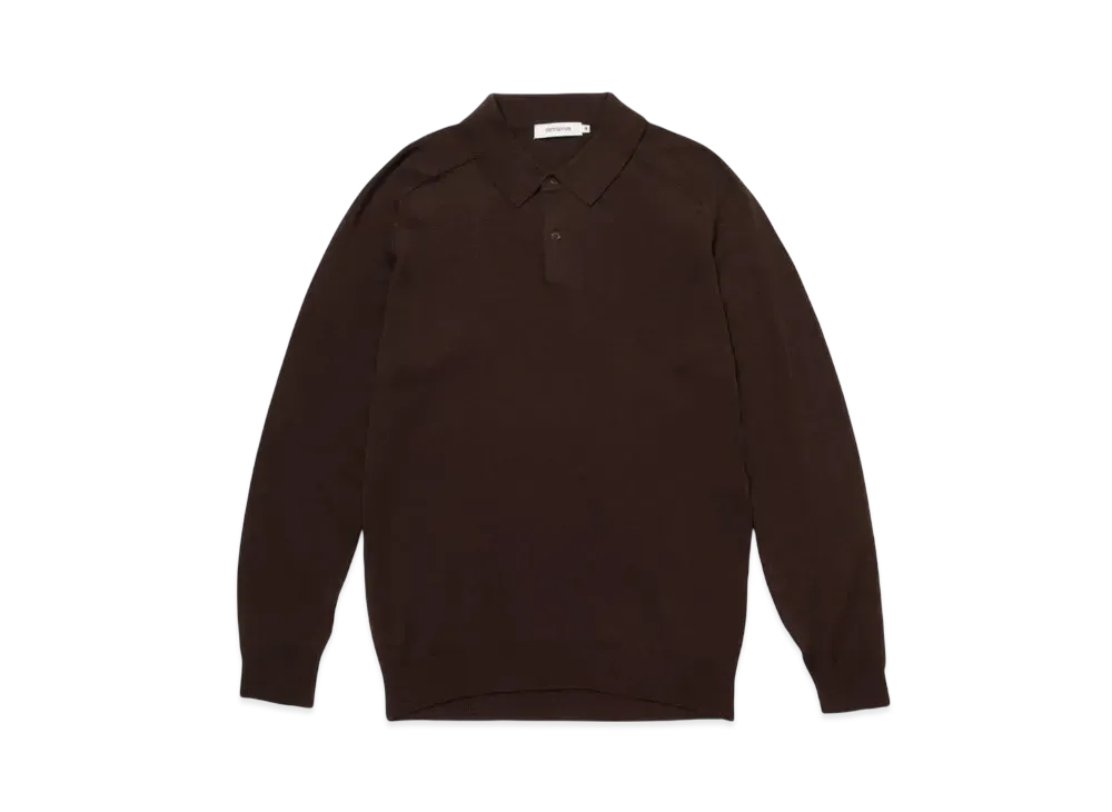 nonnative Dweller Polo Sweater Merino "Brown"