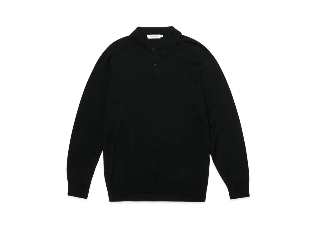 nonnative Dweller Polo Sweater Merino "Black"