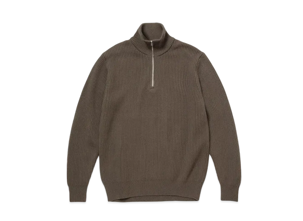 nonnative Dweller Half Zip Sweater Merino "Khaki"