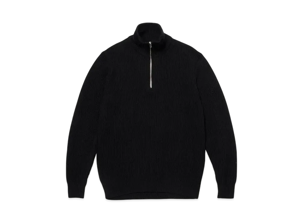 nonnative Dweller Half Zip Sweater Merino "Black"