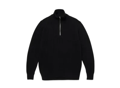nonnative Dweller Half Zip Sweater Merino "Black"