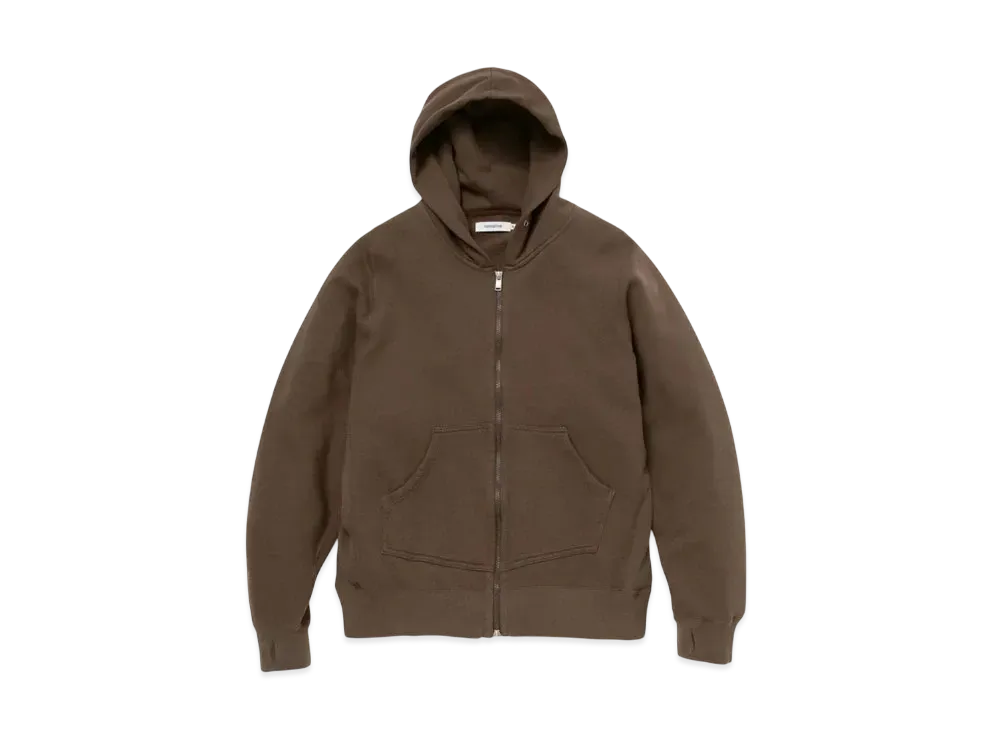 nonnative Dweller Full Zip Hoody Cotton Sweat "Brown"