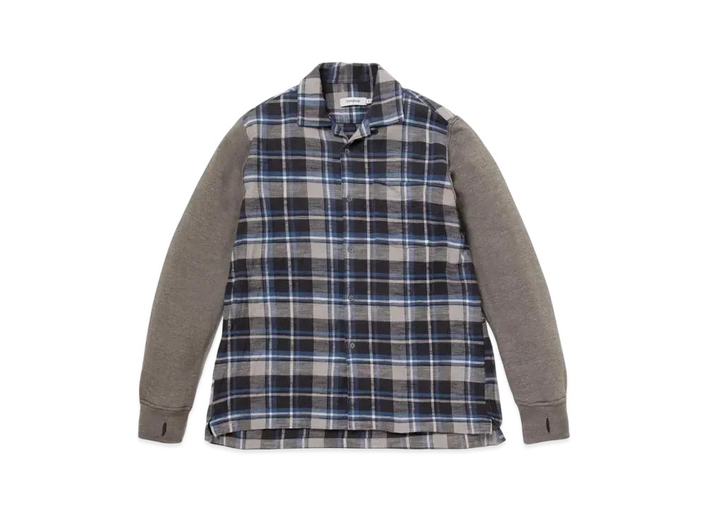 nonnative Voyager Shirt Cotton Slub Flannel Check "Blue"