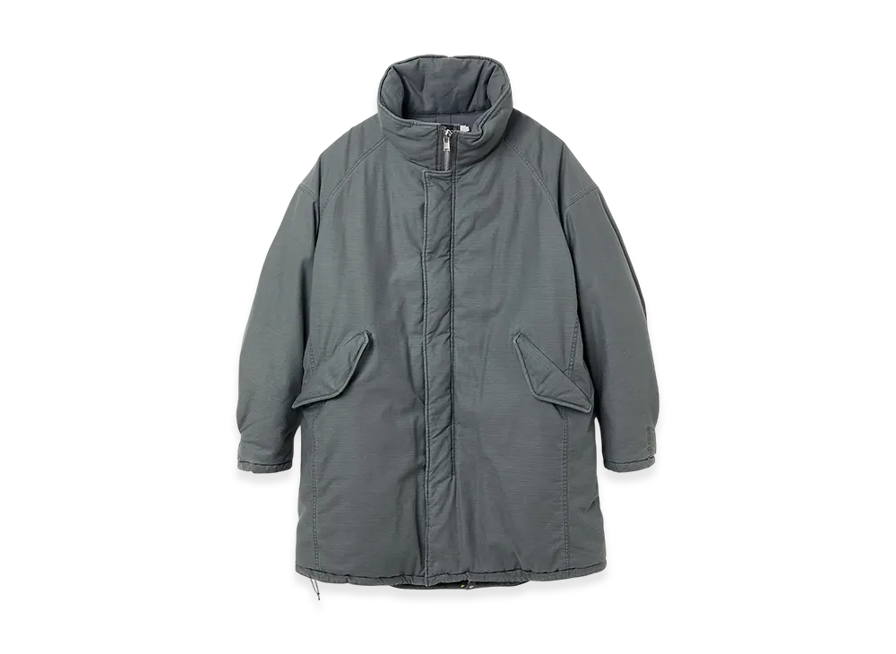nonnative Trouper Puff Coat Cotton Backsatin Pigment Dye With Windstopper "Gray"