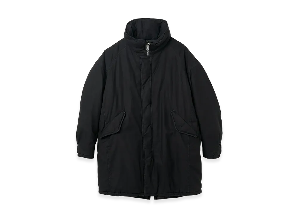 nonnative Trouper Puff Coat Cotton Backsatin Pigment Dye With Windstopper "Black"