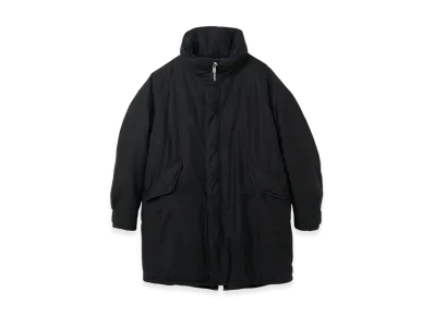 nonnative Trouper Puff Coat Cotton Backsatin Pigment Dye With Windstopper "Black"
