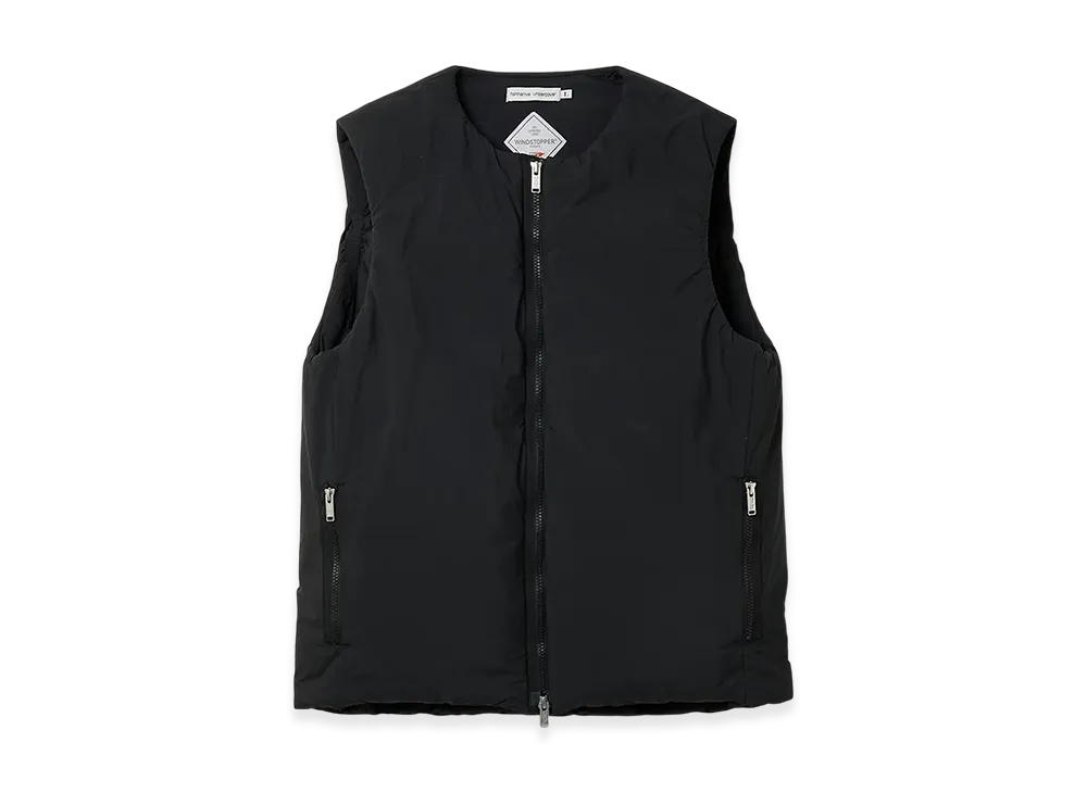 UNDERCOVER x nonnative Monk Down Vest Nylon Typewriter With Windstopper "Black"