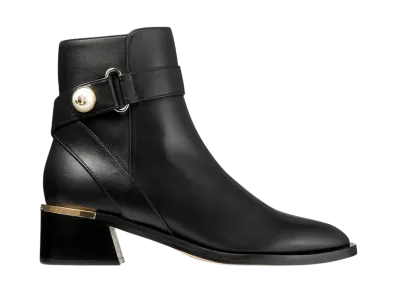 Jimmy Choo Women's Noor 45 Leather Ankle Boots "Black"