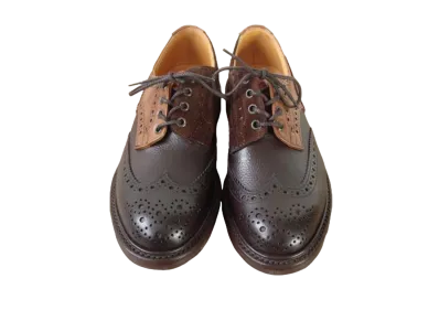 Tricker’s x NEPENTHES Multi Tone Brogue Wing Tip Leather "Brown" NP-16