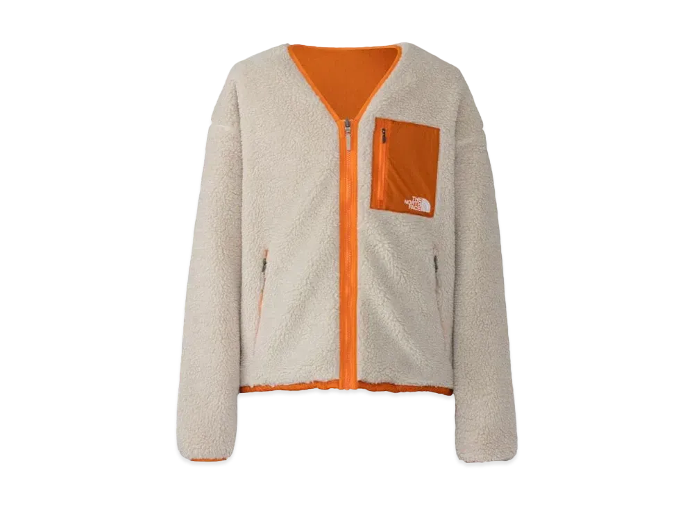 The North Face Reversible Extreme Pile Cardigan "OatmealxMandarin"