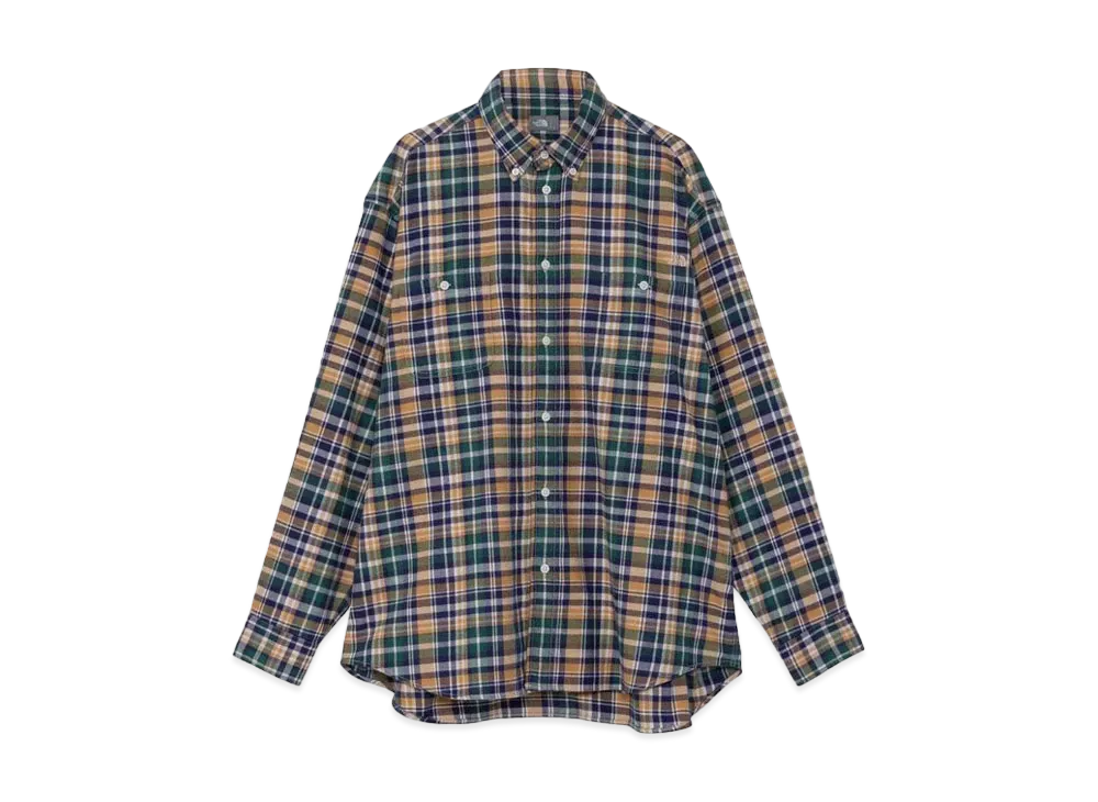 The North Face Long Sleeve Frostforge Flannel Shirt "TNF GreenxDark Yellow"
