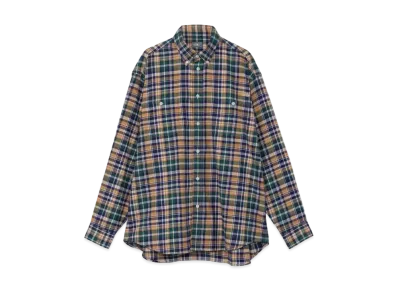 The North Face Long Sleeve Frostforge Flannel Shirt "TNF GreenxDark Yellow"