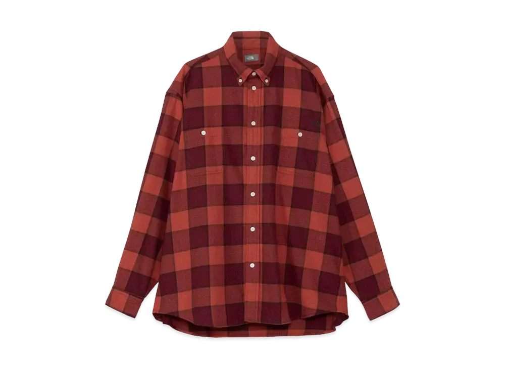 The North Face Long Sleeve Frostforge Flannel Shirt "BeetrootxOrange"