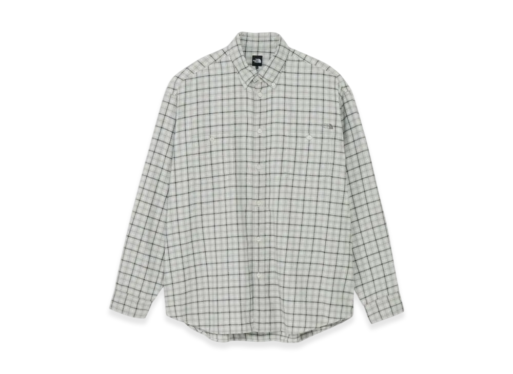 The North Face Long Sleeve Frostforge Flannel Shirt "Off-White/Graphite Gray Check"
