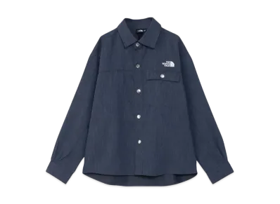The North Face Kids Long Sleeve Denim Nuptse Shirt "Indigo"