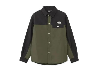 The North Face Kids Long Sleeve Nuptse Shirt "New Taupe"