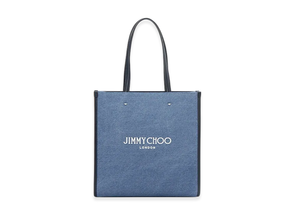 Jimmy Choo Tote Bag "Denim/Navy/White/Silver"