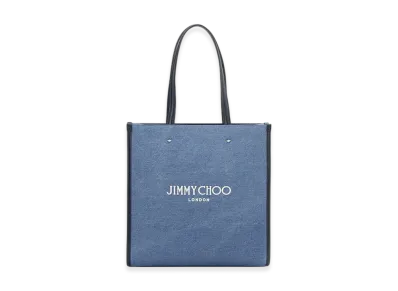 Jimmy Choo Tote Bag "Denim/Navy/White/Silver"