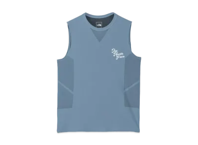 The North Face Sleeveless Freelance Spiral Crew "Steel Blue"