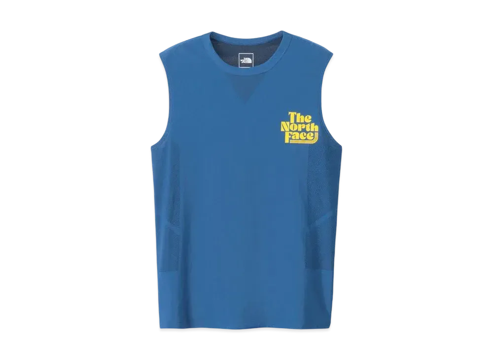 The North Face Sleeveless Free Run Spiral Crew "Mountain Blue"