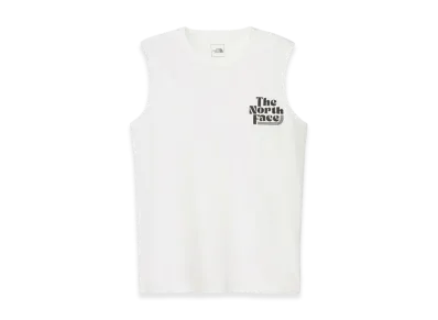 The North Face Sleeveless Free Run Spiral Crew "White"