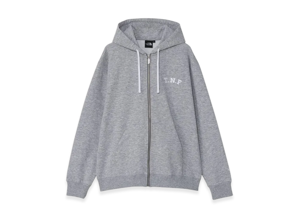 The North Face TNF Logo Heather Sweat Full Zip Hoodie "Mixed Grey"