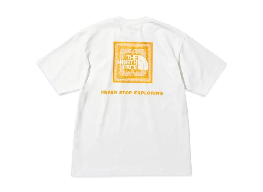 ★THE NORTH FACE★ Men's Bandana Short Sleeve T-Shirt WHITE THE NORTH FACE The North Face Short Sleeve Cut and Sewn T