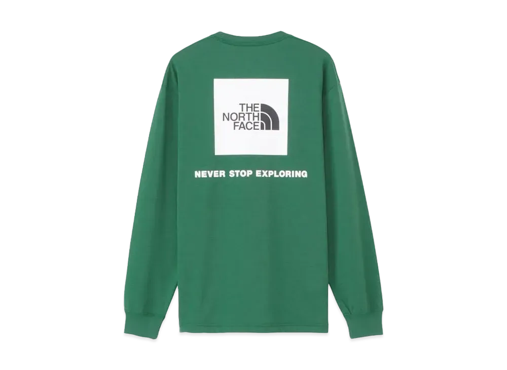 The North Face Long Sleeve Back Square Logo Tee "TNF Green"
