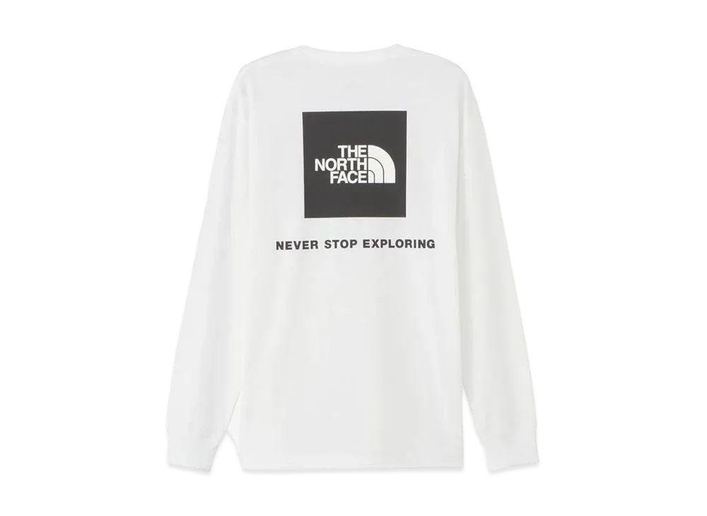 The North Face Long Sleeve Back Square Logo Tee "White"