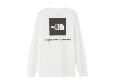 The North Face Long Sleeve Back Square Logo Tee "White"