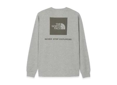 The North Face L/S Back Square Logo Tee "Gray"