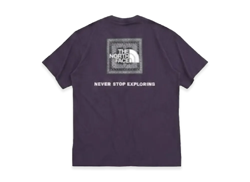 The North Face Men's Short Sleeve Bandana Square Logo Tee "Dark Purple"