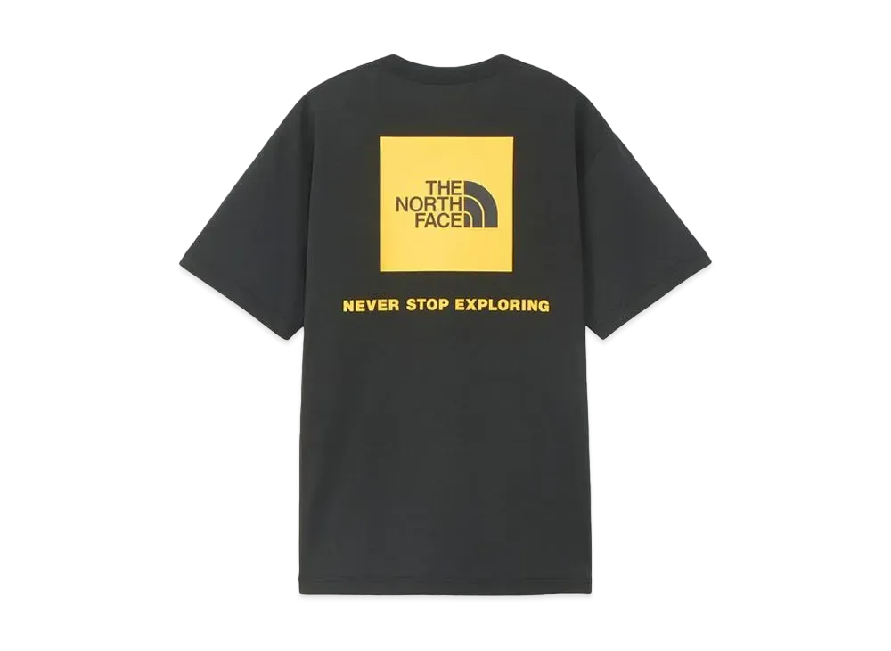 The North Face Short Sleeve Back Square Logo Tee (Men's) "Black x Summit Gold"